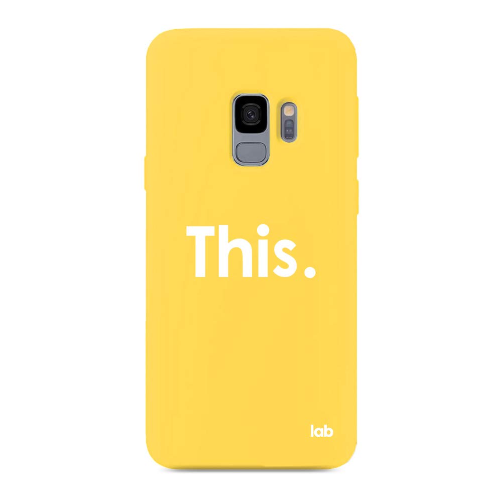 CasesLab Samsung S9 Sarı Silikon Telefon Kılıfı - This.