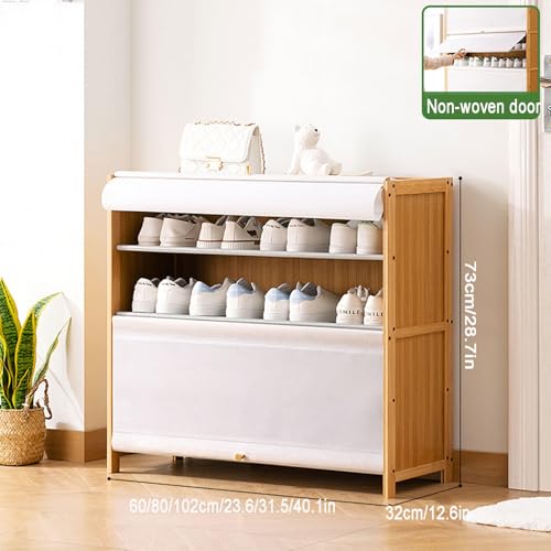 Meuble de rangement à chaussures grand et buffet haut en rotin