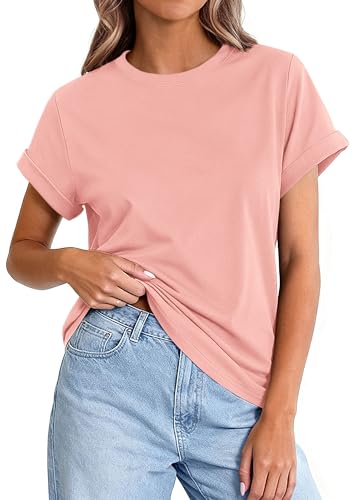 Image of PRETTYGARDEN Womens Summer Tops Short Sleeve Shirts