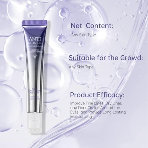 Ninnyi Eye Cream Anti Aging with Rolling Ball, Under Eye Repair Cream for Wrinkles, Puffy Eyes, Lines, Dark Circles(20g) - Image 4