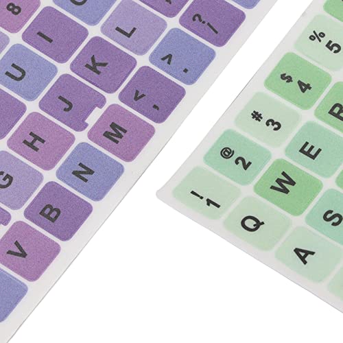 2 pegatinas de letras en PVC para teclado inglés miniatura 6