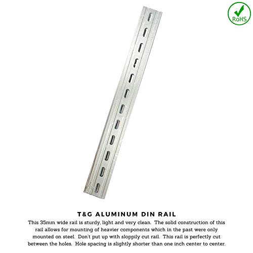 tampg 3 pieces din rail slotted aluminum rohs 1234 inches long 35mm wide 75mm high