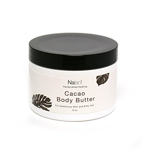 Organic Shea Body Butter Lotion: Nalani 2-in-1 Moisturizing Cream for Skin and Hair Care - All Natural Moisturizer and Hair Mask with Natural Shea Butter, Coconut Oil, and Raw Honey - Cocoa, 8 Oz