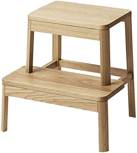 Taburete plegable de madera maciza, multiusos, portátil, para porche y zapatos, silla de escalera duradera para un fácil acceso y almacenamiento