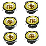 6PCS 4Ohm 5W Full Range Audio Speaker Bass Stereo Woofer Loudspeaker Compatible with Arduino (Yellow)