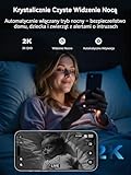 Outinput 2K Plug-in Überwachungskamera Innen, WLAN Indoor Kamera mit Nachtsicht, Hundekamera mit App, Bewegung&Geräusch-Erkennung, 2-Wege-Audio, Sirene, SD&Cloud-Speicher, für Baby&Haustiere, Schwarz
