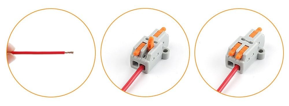 10/50 Uds. Todos los conectores compactos mi ni de cable rápido tuerca de palanca divisor de engarce conductores eléctricos bloque de terminales Push-in Home(D1-2,10PCS)