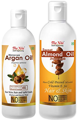 Moroccan Argan Oil 100 ML + Sweet Almond Oil 200 ML (Combo of 2 Bottle) (300 ML)