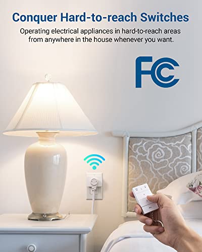 image for DEWENWILS Wireless Remote Control Outlet, No Wiring, Programmable & Ex