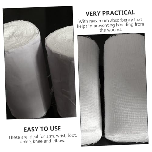 10 rollos de gasa para primeros auxilios 8x600cm venda conformadora para cuidado de heridas de emergencia y uso de entrenamiento miniatura 7