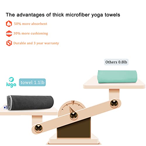 IUGA-Non-Slip-Yoga-Towel-Extra-Thick-Hot-Yoga-Towel-Hand-Towel-2in1-Set-with-Corner-Pockets-Design-100-Microfiber--Non-Slip-Super-Absorbent-and-Quick-Dry