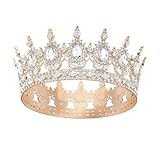 Rainway Couronne Dorée, Élégante et Scintillante, Diadème de Princesse, Pour Femmes et...