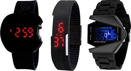 BID Digital Boys & Girls Watch (Black Dial Black Colored Strap) (Pack of 3) (B07R1KSRCX) Amazon Price History, Amazon Price Tracker