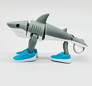 Genérico Tralalero Tralala. Tiburón Articulado con Zapatillas. 14 cm. Diseño Meme Italiano Impreso en 3D. Tralalarero Tralala Figura. Brainrot Italian Memes. Tralalero Tralala Juguete