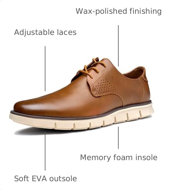 Image of Jousen Mens Dress Shoes Men's Casual Dress Shoes Comfortable Business Dress Shoe for Men