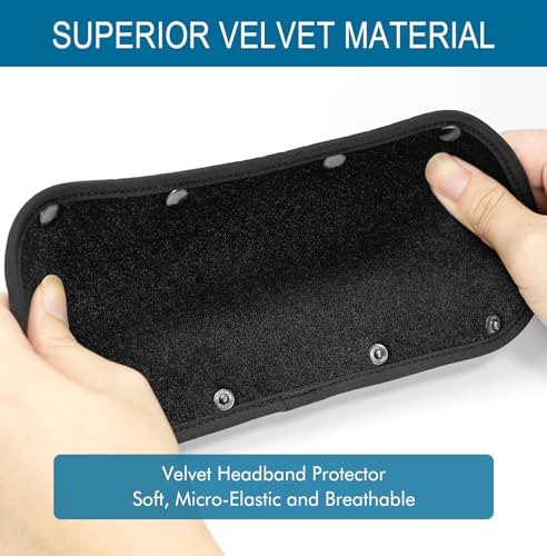 Image of GEVO Replacement Headphone Headband Cover for HyperX Cloud & Alpha,Cloud 1 /2 /3 /Pro,Cloud X /Core,Flight,Stinger Gaming Headset,Headband Cushion Easy Installation No Tool Needed-Velvet Black