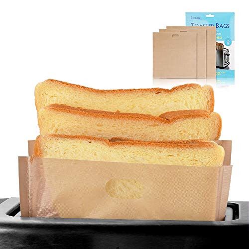 softeen Bolsas para tostadoras Paquete reutilizable de 12 (4 * S, 4 * M, 4 * L), Bolsa tostadora antiadherentes para sándwiches de queso a la parrilla