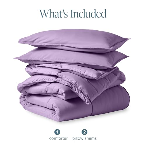 Image of Bare Home Comforter Set - Full Size - Ultra-Soft - Goose Down Alternative - Premium 1800 Series - All Season Warmth (Full, Lavender)