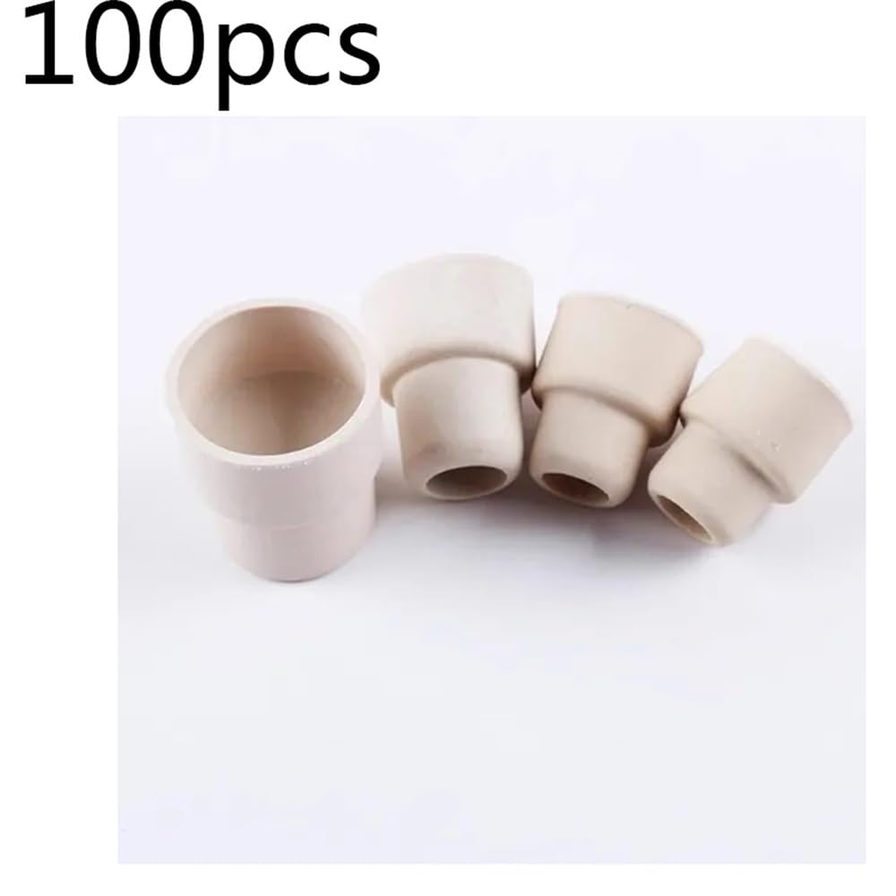 Tapón de goma laboratorio gris blanco tamaños 14 19 24 50 100 Uds tapa rosca inversa | White No.24 100pcs