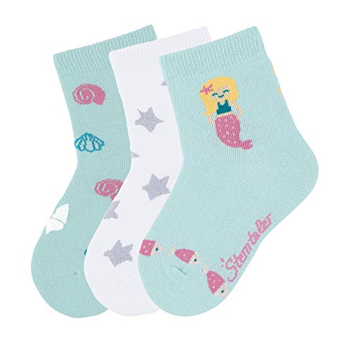 Preisvergleich Produktbild Sterntaler Söckchen, 3er-Pack, Meerjungfrauen-Motiv, Größe: 18, Helltürkis