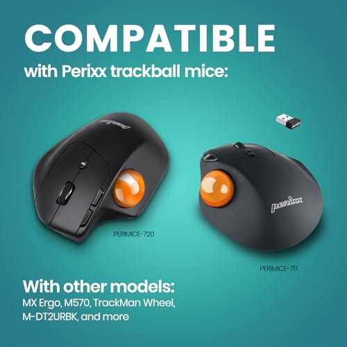Image of Perixx PERIPRO-303 GOG 1.34 inches Trackball - Replacement Ball for M570, PERIMICE-517 /520 /717 /720, and Other Compatible Trackball Mouse - Glossy Orange