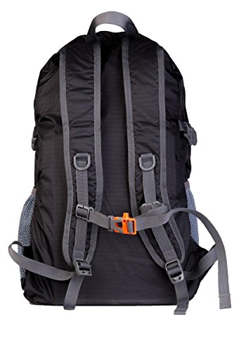 Venture Pal Ultralight Lightweight Packable Foldable Travel Camping Hiking Outdoor Sports Backpack Daypack (Black)