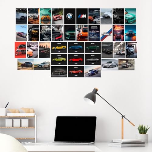 auraposter Paper BMW Car Posters (Set Of 40) Car Posters BMW M2, M3, M4, M5, M6 & M8 | (15 x10 cm) Sportscar Unframed Matt Laminated Poster