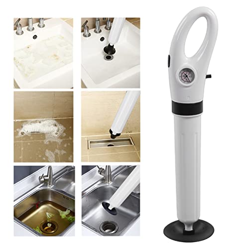 Toilet Plunger, High Pressure Air Drain Blaster With Real Time Barometer Toilet Clog Remover Toilet Drain Unclogger Heavy Duty Dredge Equipment For Bathroom Bathtub Floor Drain #TOP2