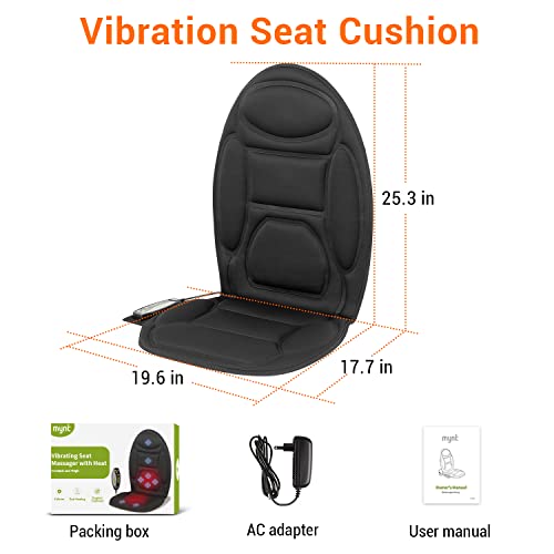 Seat Massager, Vibrating Back Massager for Home Office Use, with 8 Vibrating Motors Massage Chair Pad to Promote Blood Circulation Relieve Stress and Fatigue for Back Shoulder and Thighs