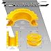 AUTMATCH D Ring Shackle Isolators Washers Kit - 2 Rubber Shackle Isolators with 8 Washers, Fits 3/4 Shackles Protect and Prevents Rattling, Shackle Cover Yellow