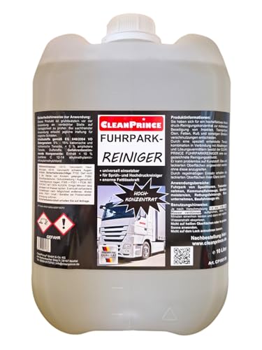 CleanPrince 10 Liter Fuhrparkreiniger | Reiniger Auto Truck Bus Reinigungsmittel Sprühreiniger Hochdruckreiniger