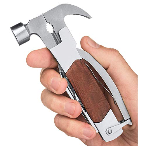 14-in-1 Stainless Steel Multitool, Perfect for Camping, Outdoorsï¼ŒAnumit Emergency Escape Hammer Tool with Knife, Plier, Screwdrivers, Saw, Fish Descaler, Wrench, Bottle Opener