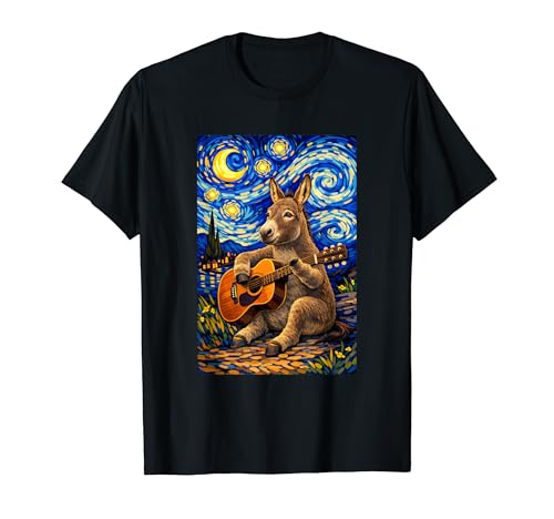 Elegant Donkey Playing Guitar Whimsical Art Music Camping T�V���c