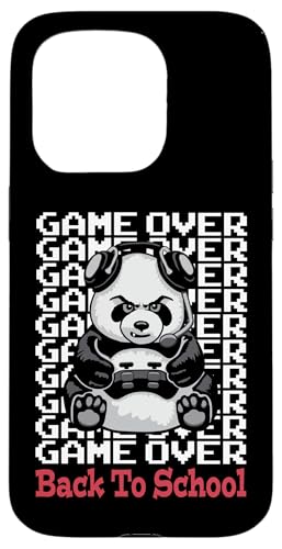 Game Over Back To School Funny Panda Bear �Q�[�}�[�R���g���[���[ �X�}�z�P�[�X iPhone 15 Pro �p