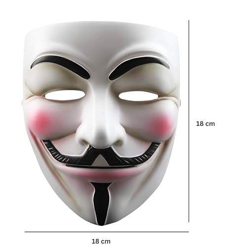 Image of Wanna Party Pack of 4 Anonymos Mask for Kids & Adults - V for Vendetta Halloween Guy for Halloween Costume Cosplay Party,Hacker