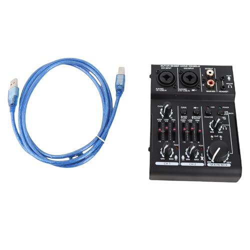 Console de mixage DJ compacte 3 canaux LiebeWH avec alimentation USB +48V