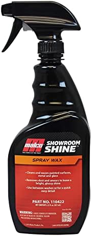 Malco Showroom Shine Spray Car Wax – Best Car Wax Spray for Professional Finish/Easy to Use Instant Detailer Spray/Cleans and Waxes Painted Surfaces, Metal and Glass / 22oz. (110422)