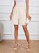 Famulily Damen Sommer Lounge Shorts hoch tailliert lässig Reißverschluss Kurze Hose leichte Bermuda Shorts Beige M