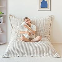 MAXYOYO Sitzsack XXL, aus Cordstoff Abnehmbar, Riesen Bean Bag mit Flauschiger Schaumstoff Füllung, Großes Bodenkissen für Erwachsene & Paare