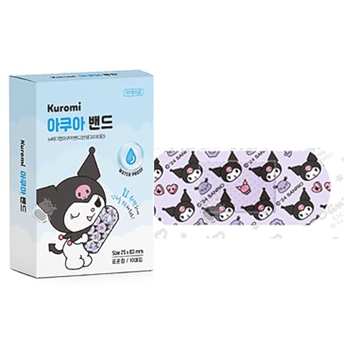 Cute Waterproof Bandages Pack of 10 | Easy Stick & Peel with Comfortable, Tight Seal to Keep Out Water, Dirt & Germs | Kid-Friendly Character Designs for Cuts, Scrapes & Blisters (Pruple, 10 Pack)