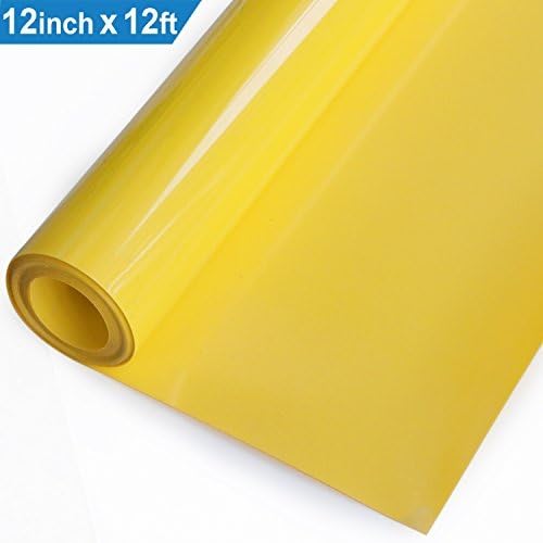 XPCARE Heat Transfer Vinyl HTV for T-Shirts 12 Inches by 12 Feet Roll (Yellow)