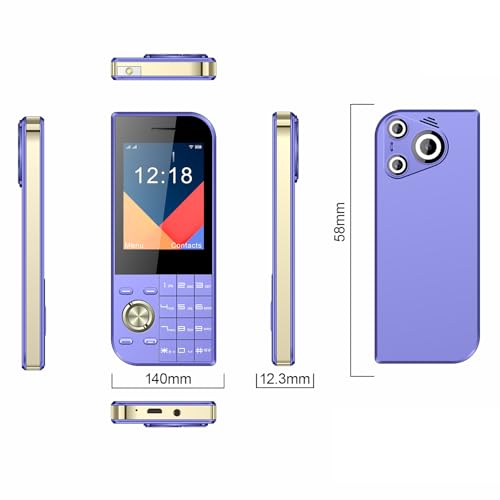 Image of Unlocked Senior Cell Phone - 2.8'' Easy-Use Mobile with 3800mAh Long Battery, Tri-SIM Standby, 64GB Expandable & Multi-Language (Gold)