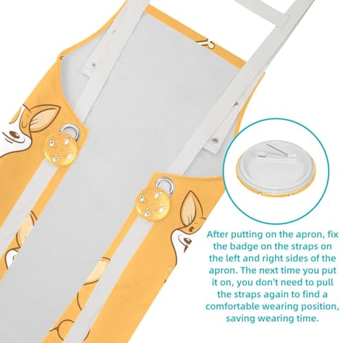 Tablier de cuisine corgi lot de 2 imperméable pour protéger vos vêtements