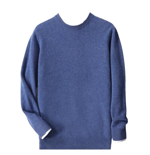Men’s Autumn Winter Merino Wool Sweater O-Neck Pullover Knitted Long Sleeve Soft Warm Casual Basic Top