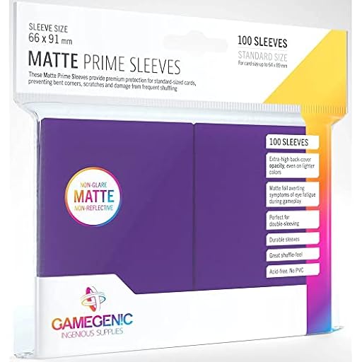 Gamegenic, GGS11033ML Matte Prime SleevesCard Deck Holde, Purple, 100 Pack | Ya disponible en tu tienda friki favorita! En mundofriki.es!