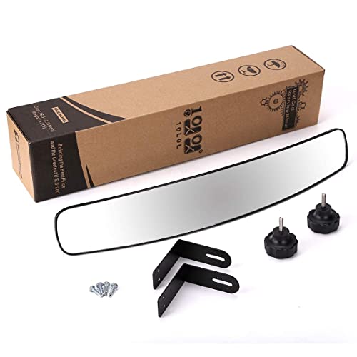 10L0L Golf Cart Rear View Mirror For Ezgo Club Car Yamaha, 16.5" Extra Wide Panoramic Rear View Mirror #TOP6