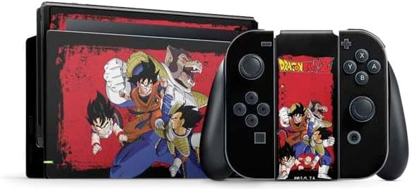 Skinit Decal Gaming Skin Compatible with Nintendo Switch Bundle - Officially Licensed Dragon Ball Z Group Design