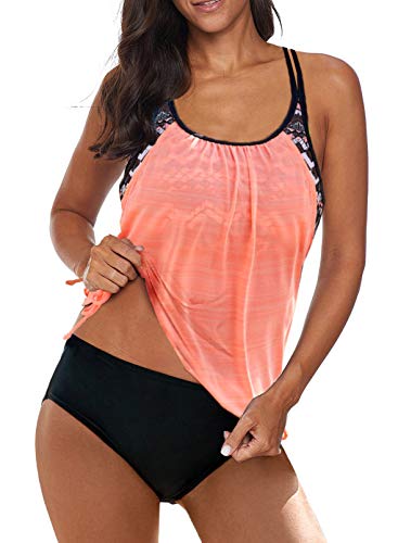 Aleumdr Damen Tankinis Bauchweg Frau Bademode Set Damen Badeanzug Tankini...