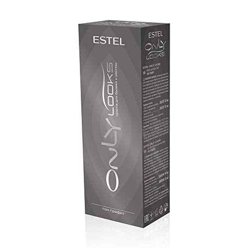 Estel Professional Only Looks Color Cream for Eyelashes and Eyebrows, 50 ml./1.69 fl.oz. (Graphite 20/20)