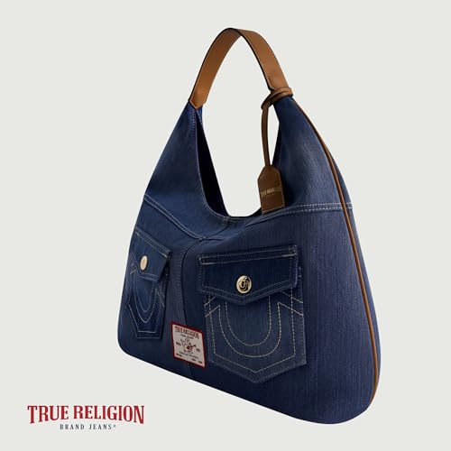 Image of True Religion Women's Shoulder Bag Purse, Hobo Handbag with Front Pockets